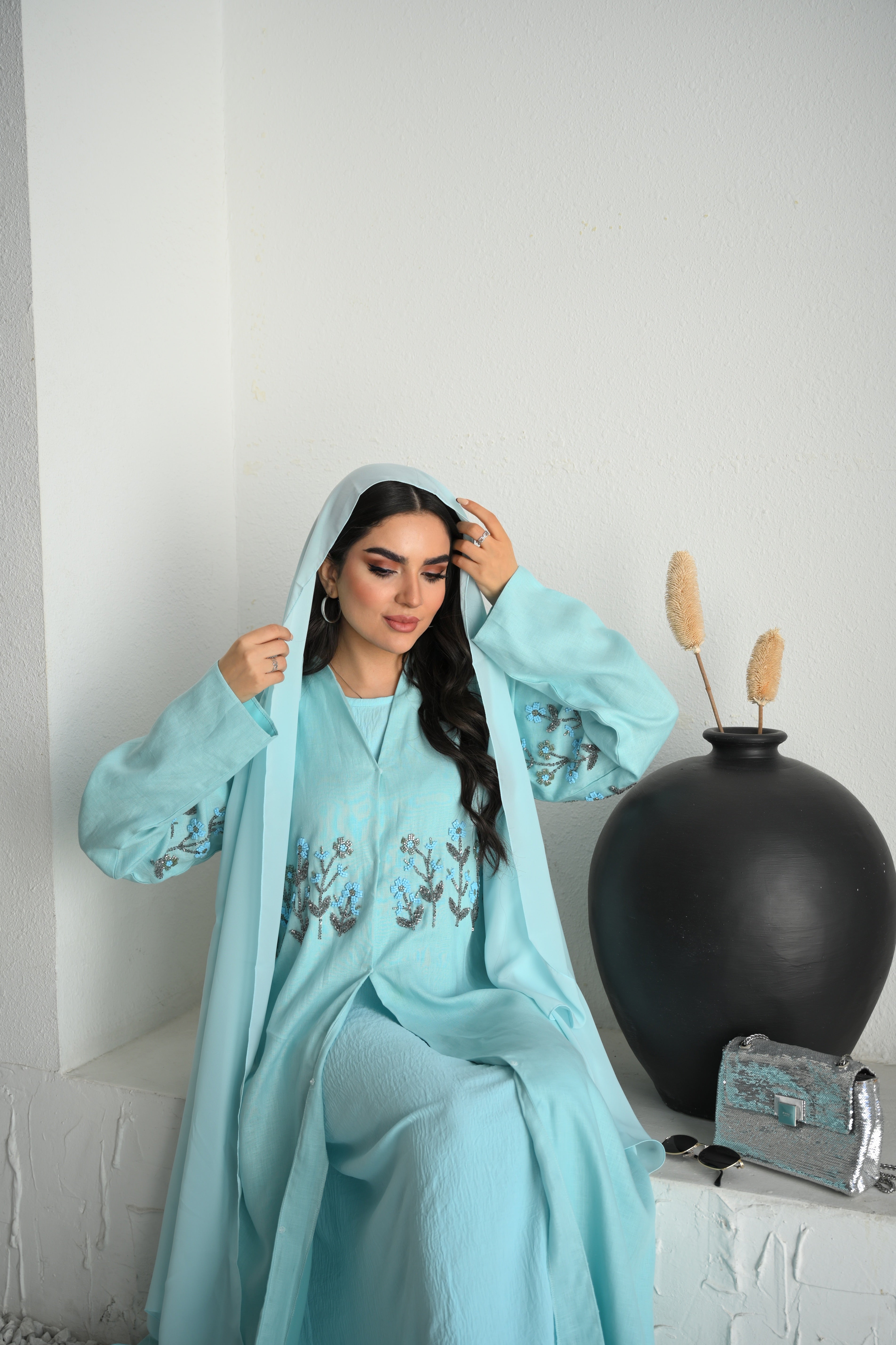 Sapphire mist abaya 🦋