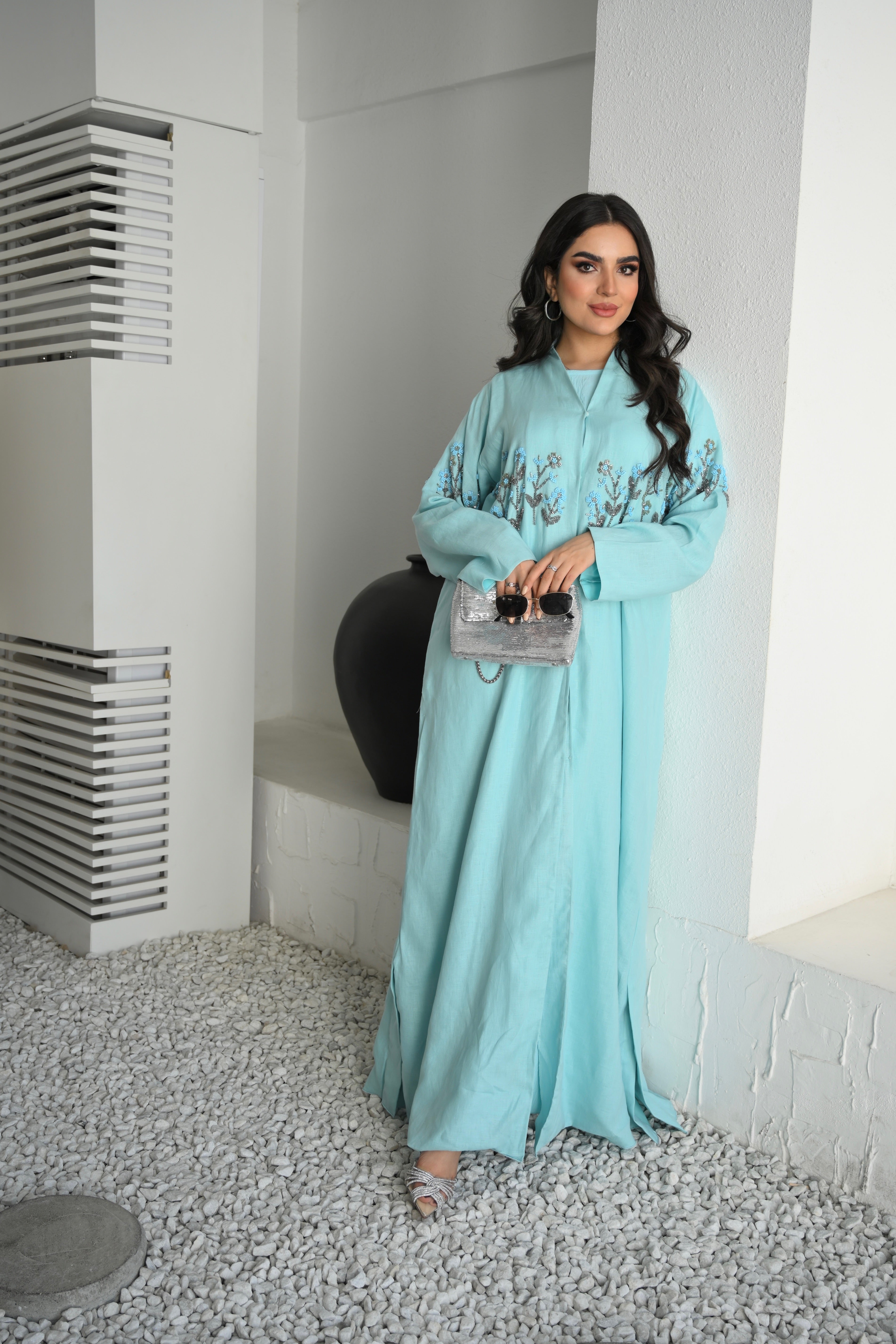 Sapphire mist abaya 🦋