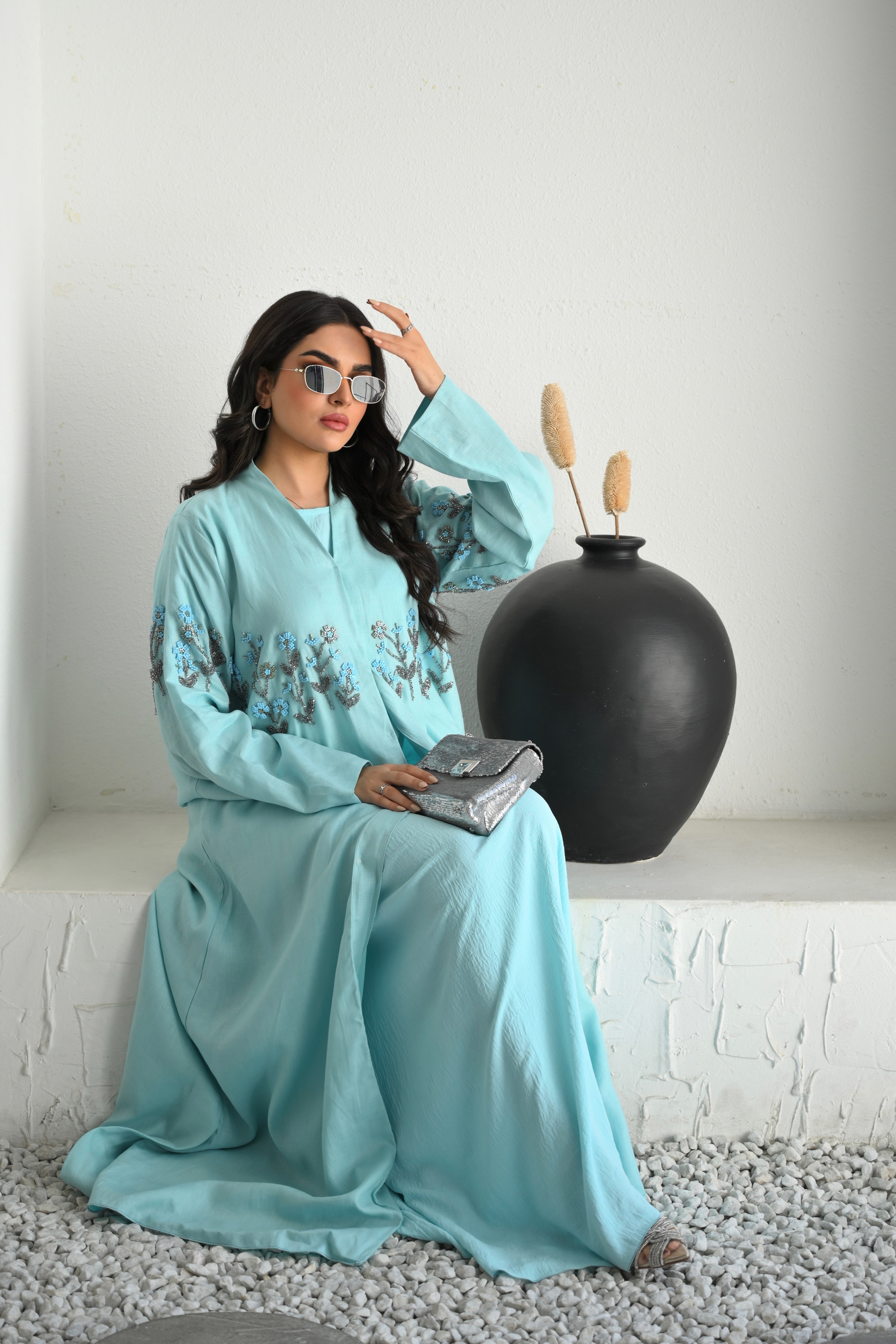 Sapphire mist abaya 🦋