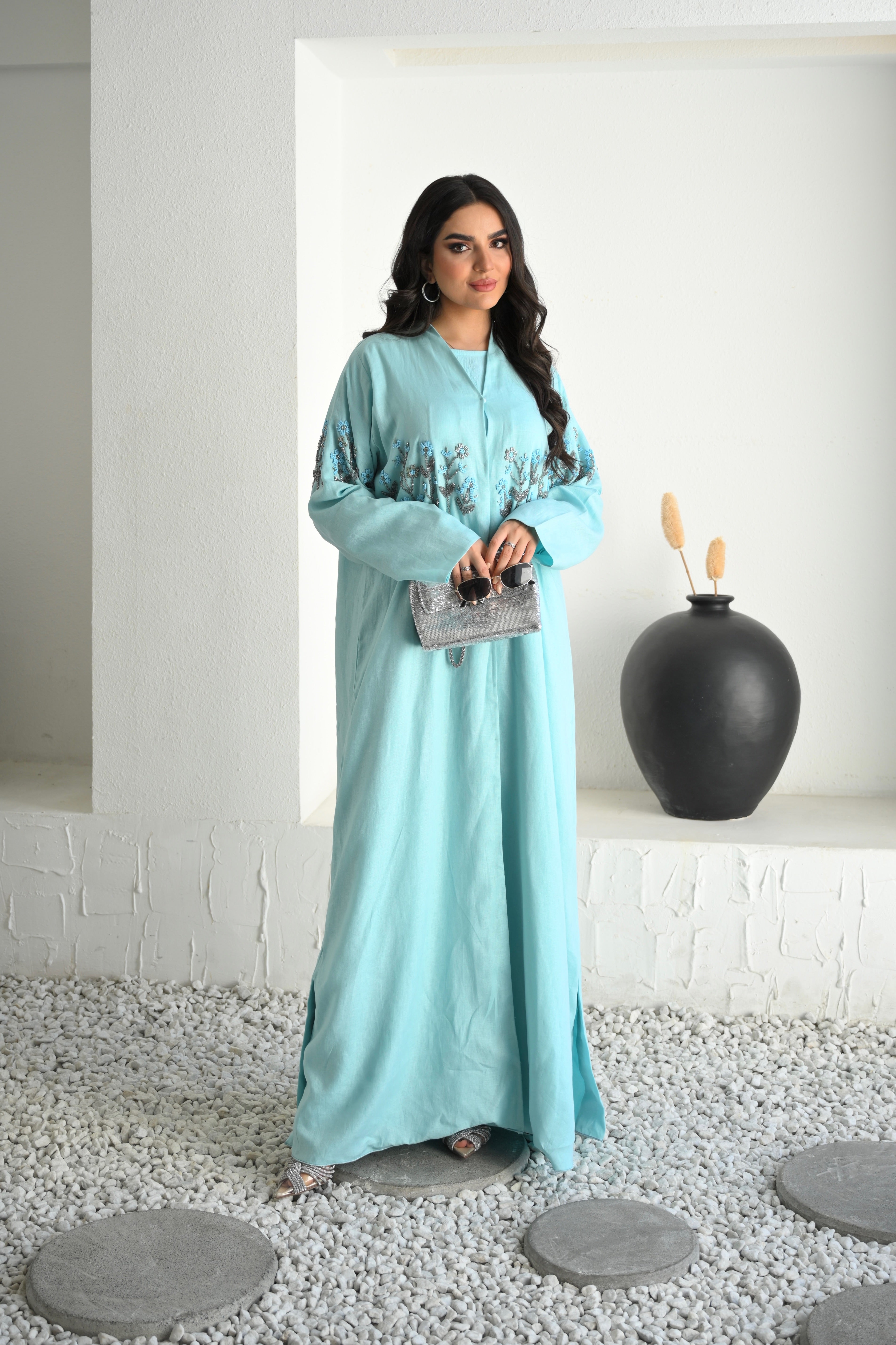 Sapphire mist abaya 🦋