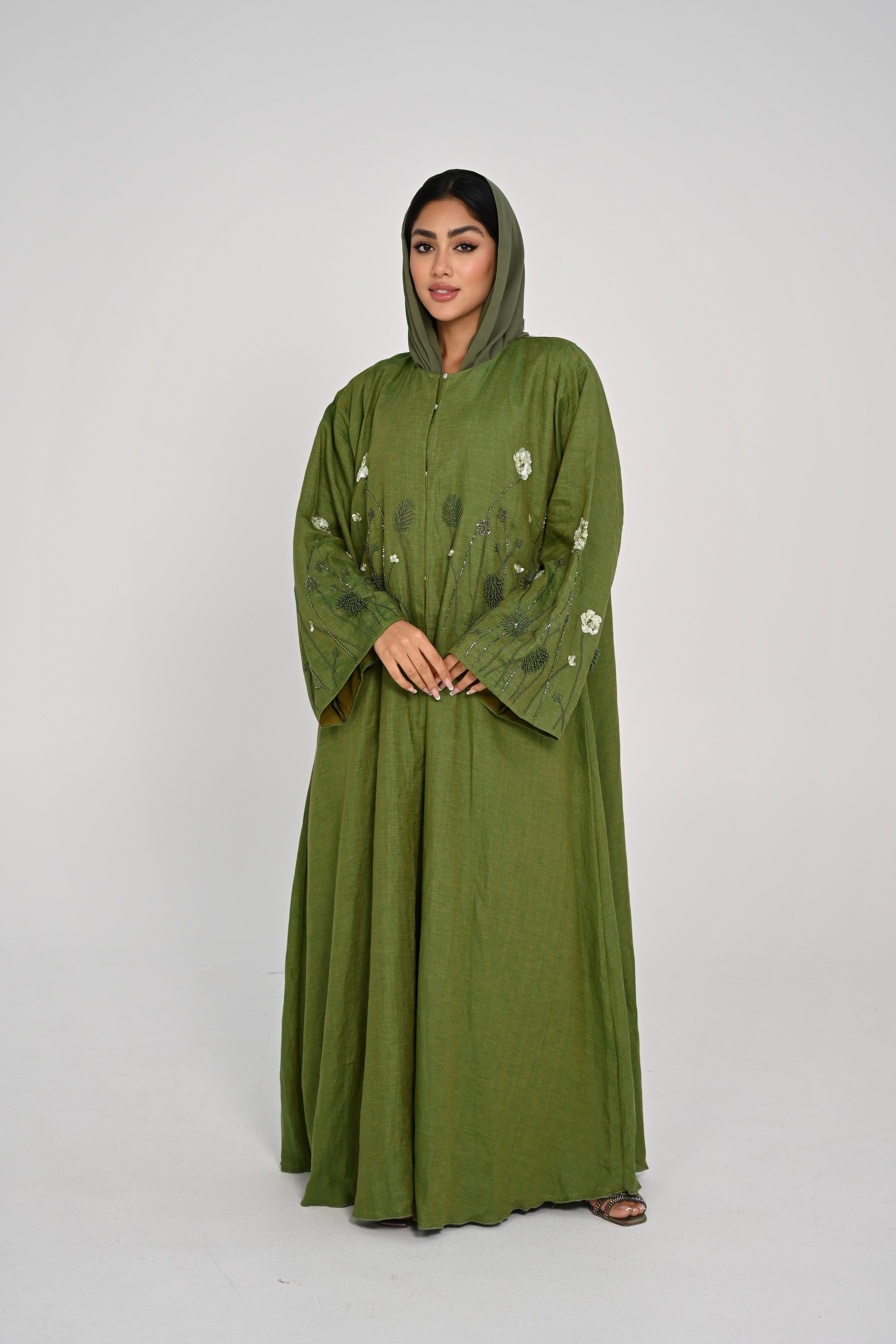 Garden of Eden linen Abaya