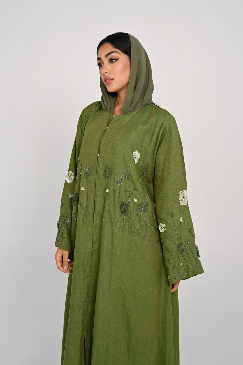 Garden of Eden linen Abaya