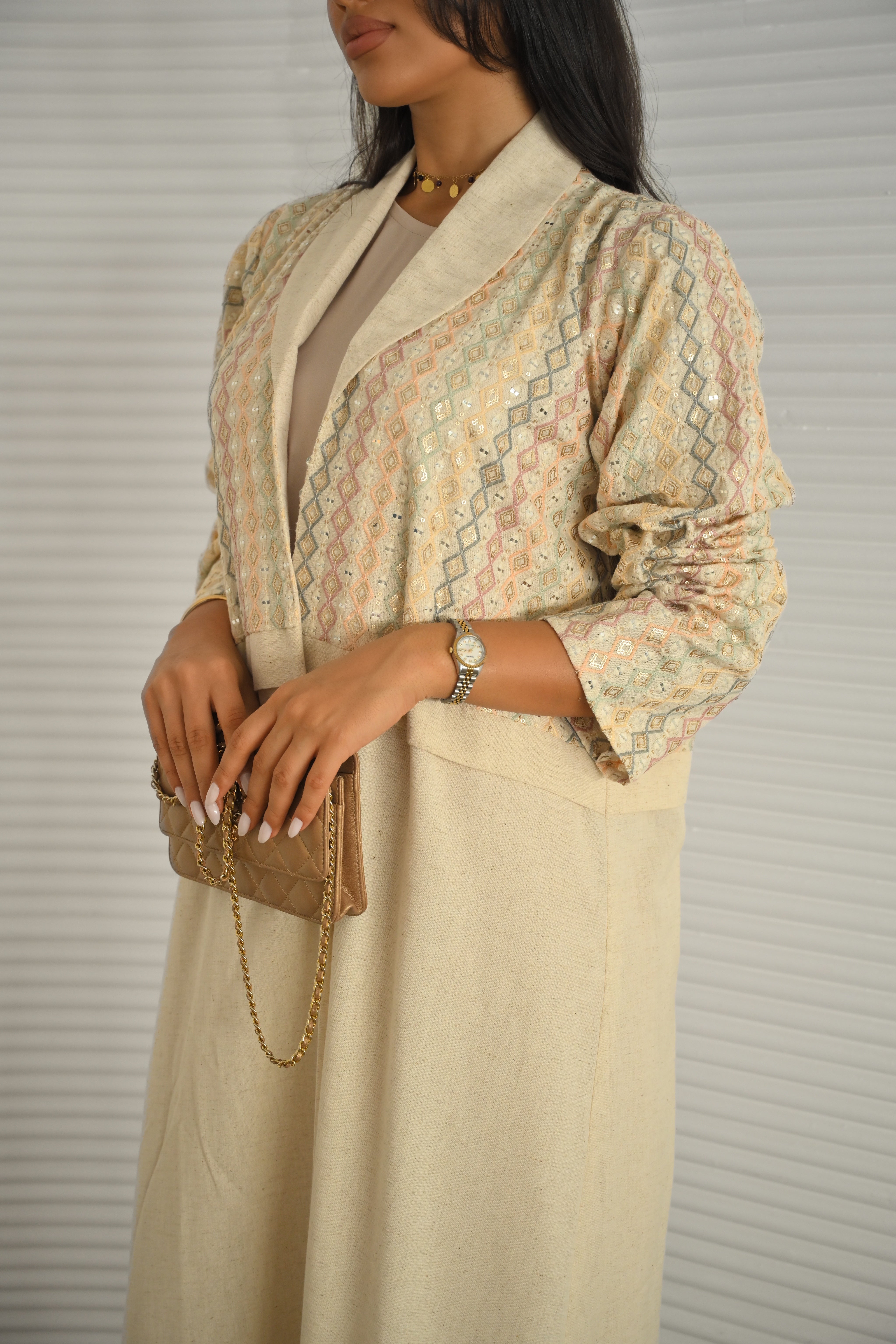 Soft Hues Linen Abaya