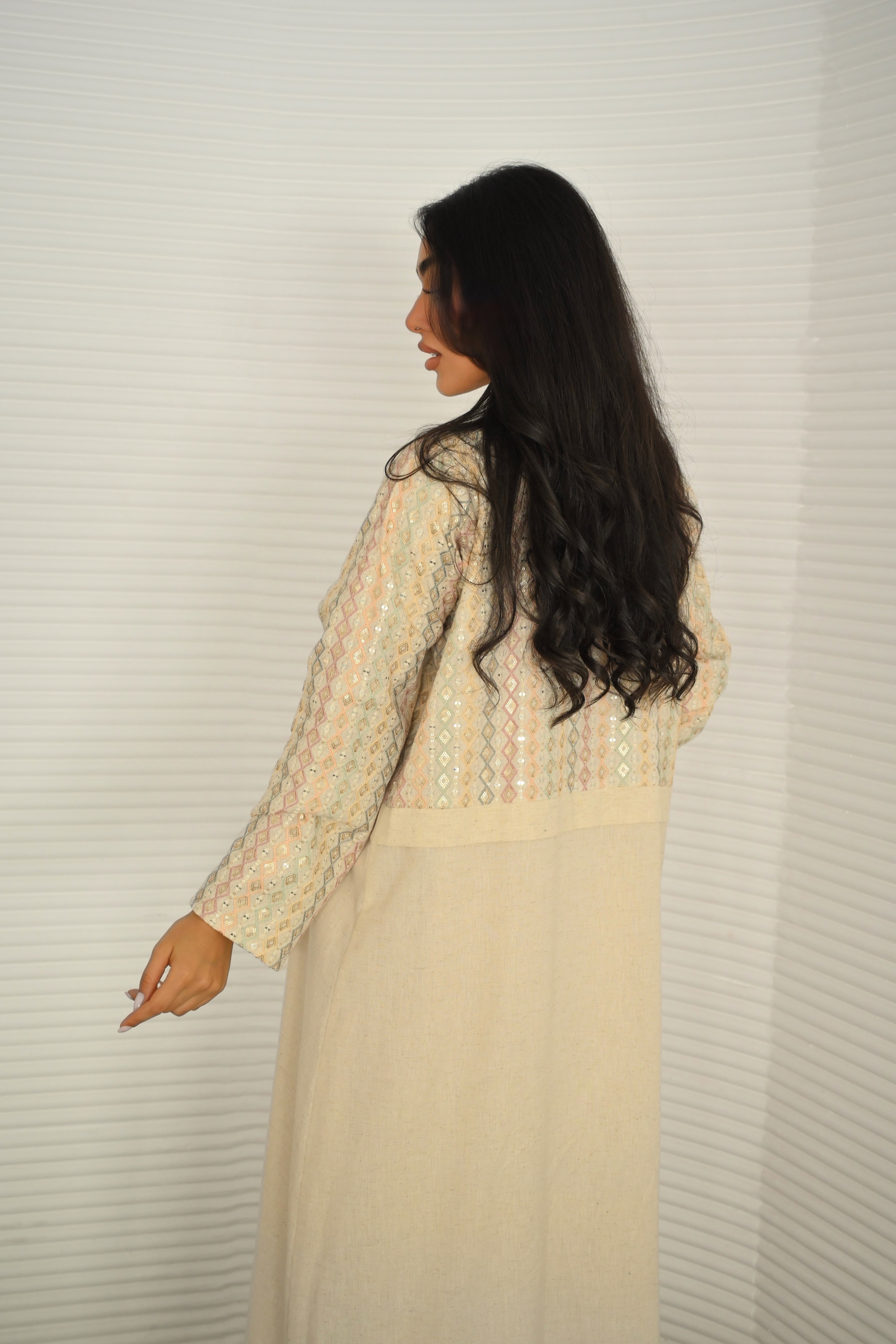 Soft Hues Linen Abaya