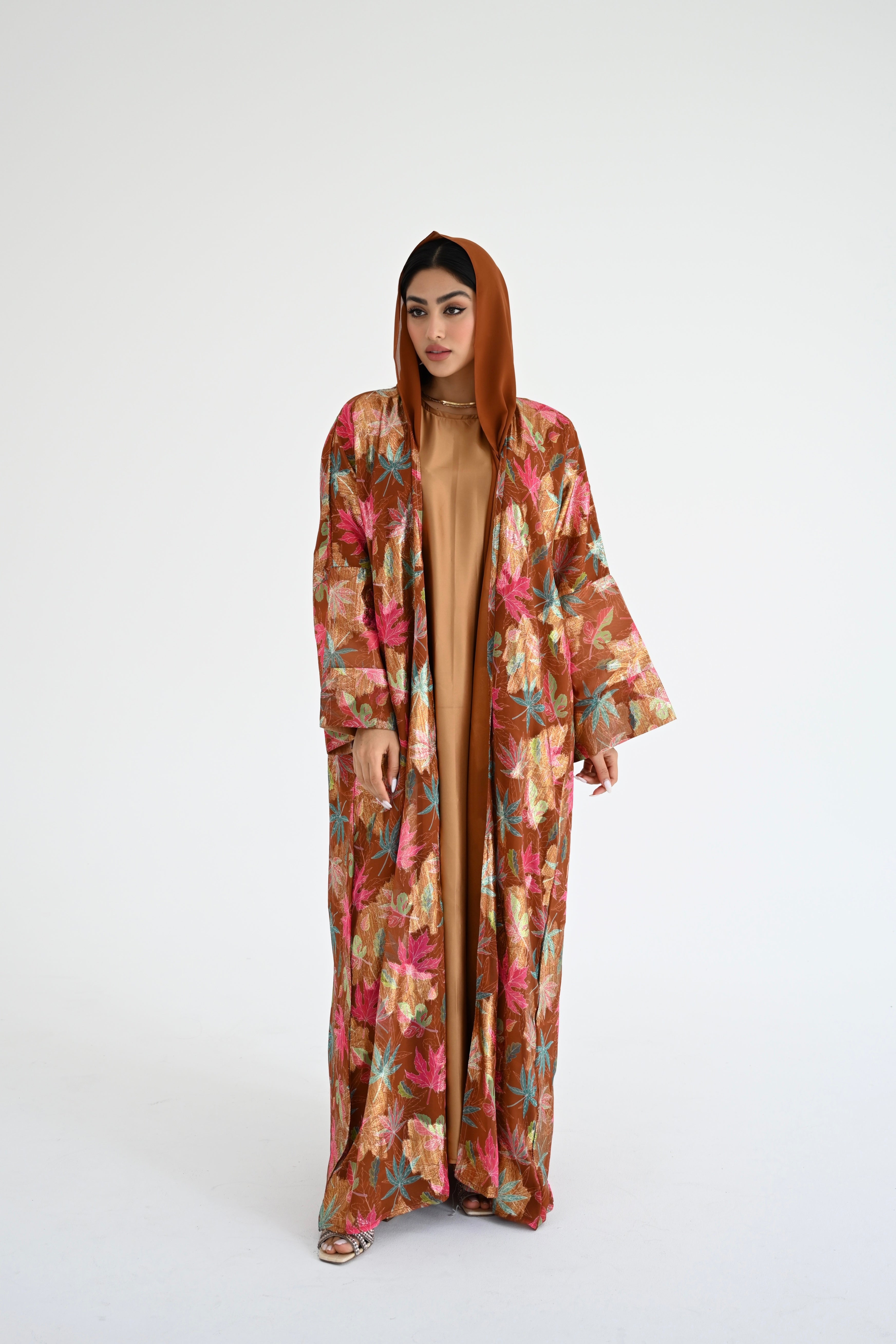 Regal leafy Silk Kimono