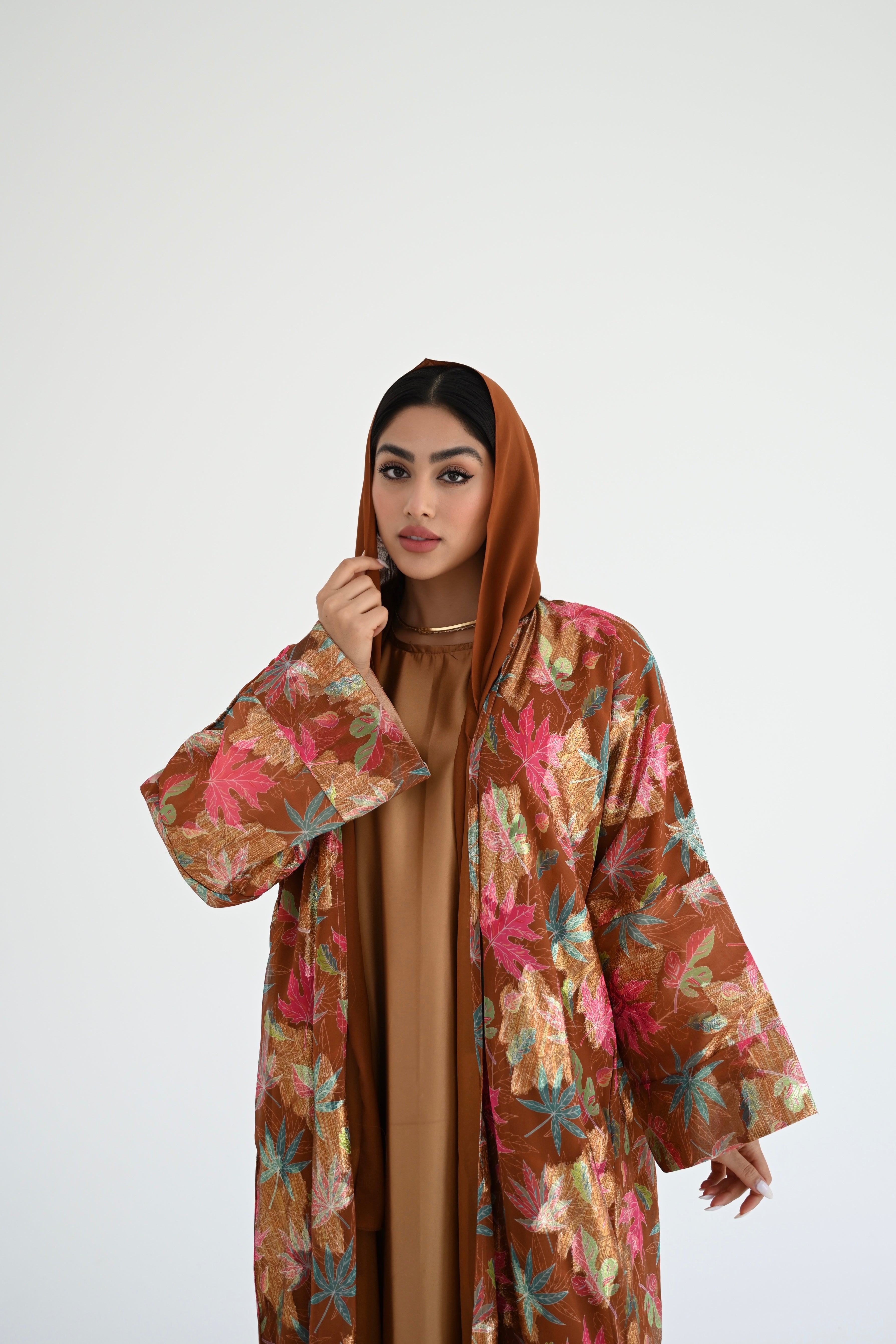 Regal leafy Silk Kimono