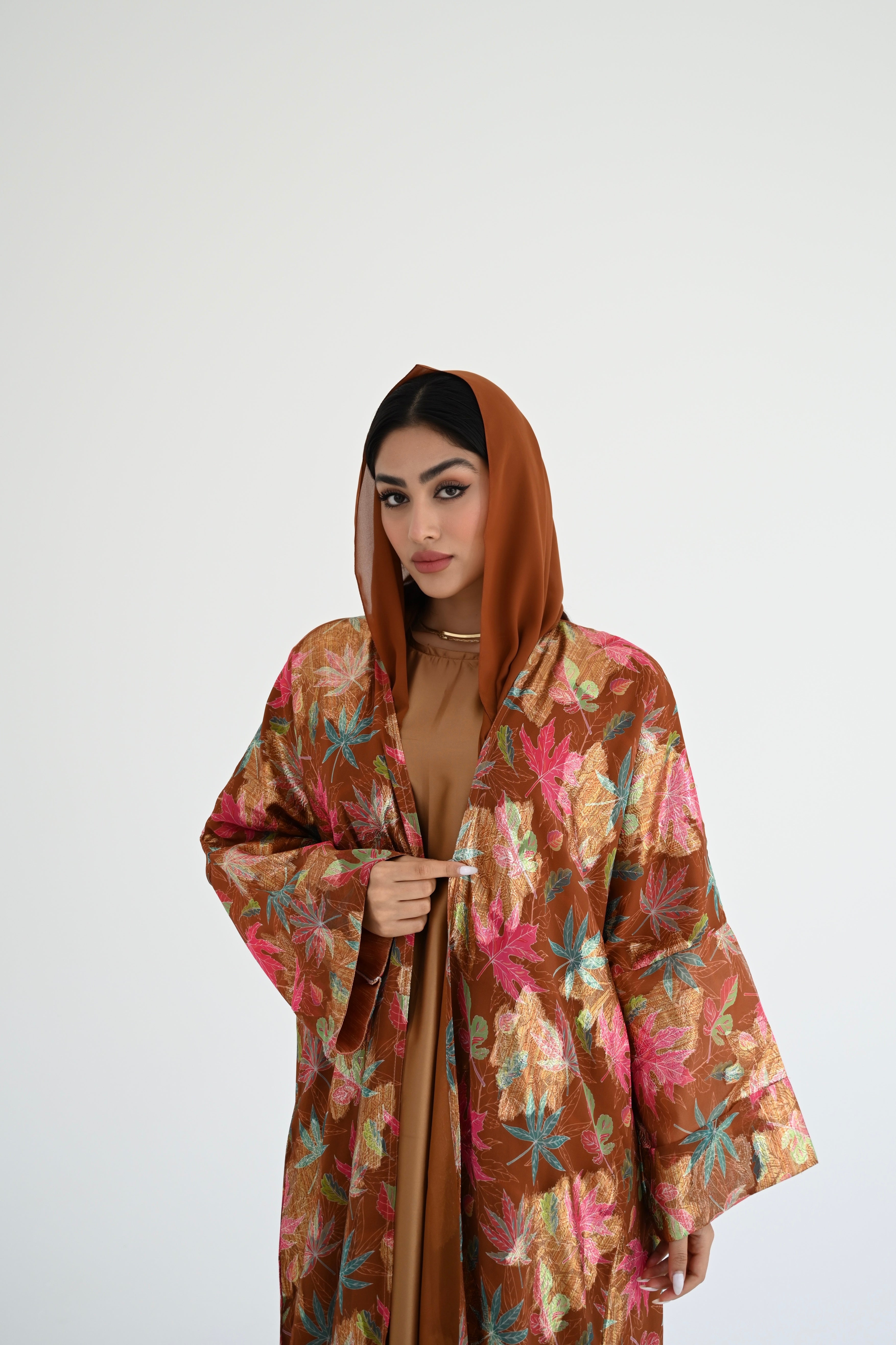 Regal leafy Silk Kimono