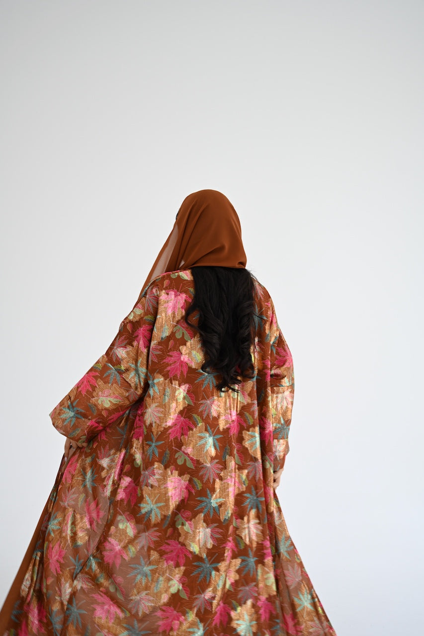 Regal leafy Silk Kimono