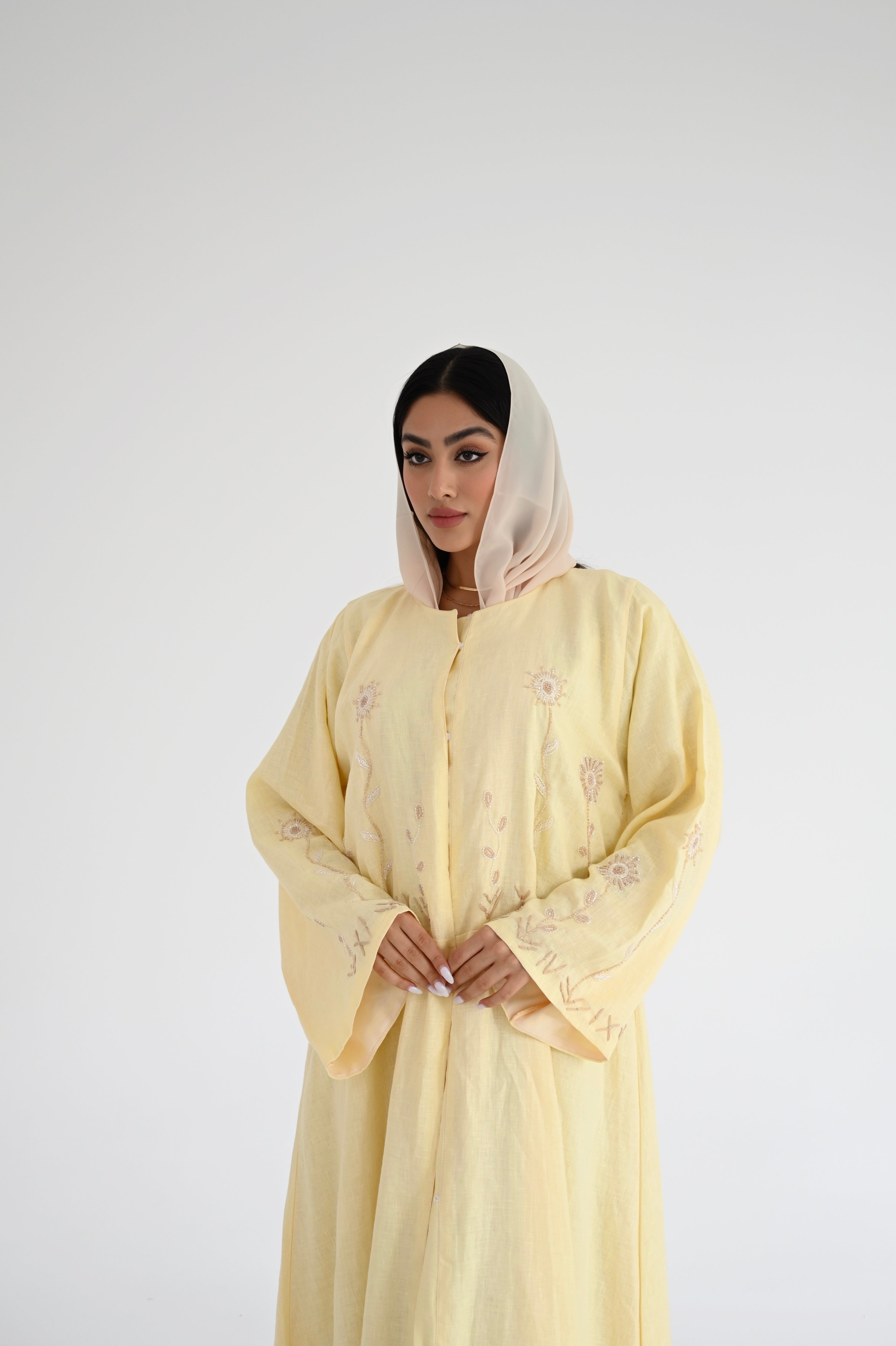 Botanical Linen Abaya