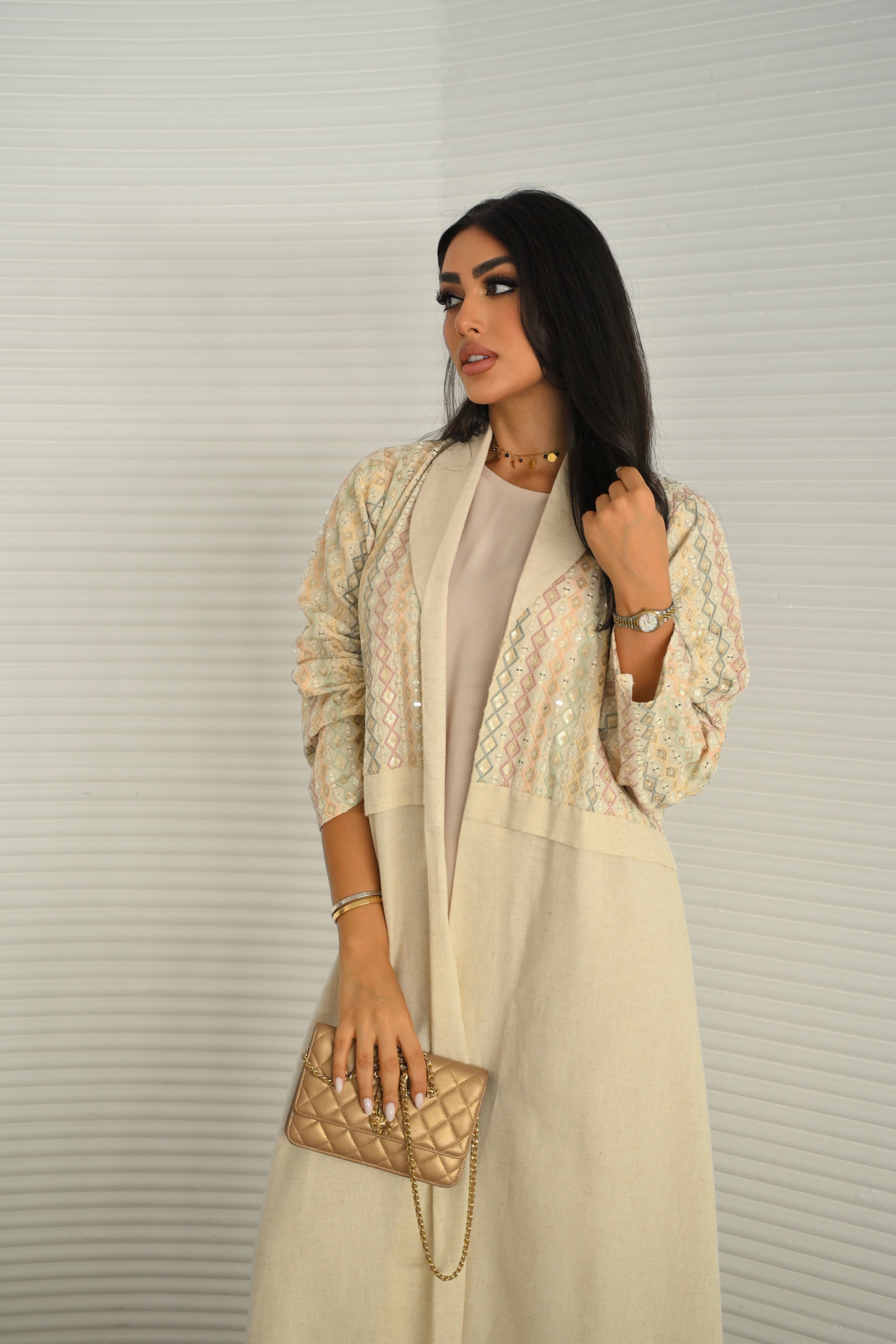 Soft Hues Linen Abaya